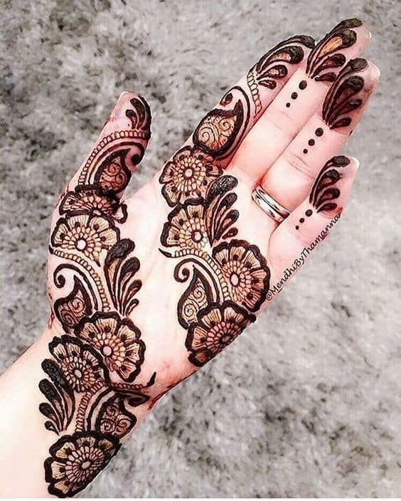 Modern Royal Front Hand Mehndi Design Gallery