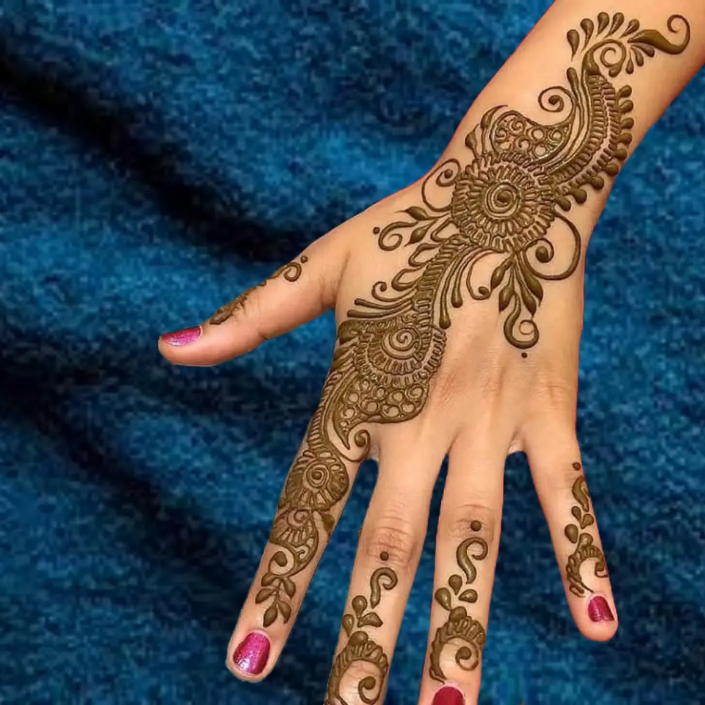 front hand beginner easy mehndi designs