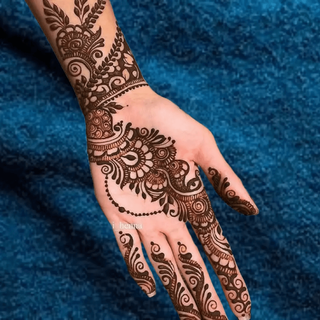 Modern Royal Front Hand Mehndi Design Gallery