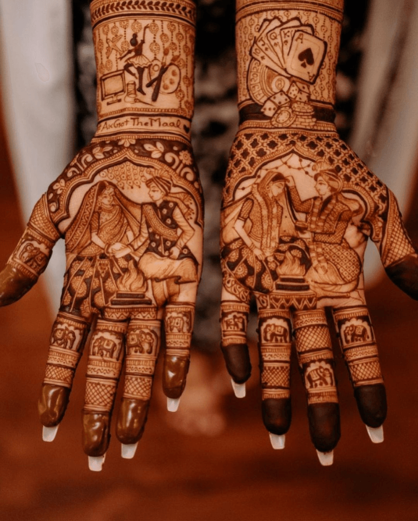 Modern Royal Front Hand Mehndi Design Gallery