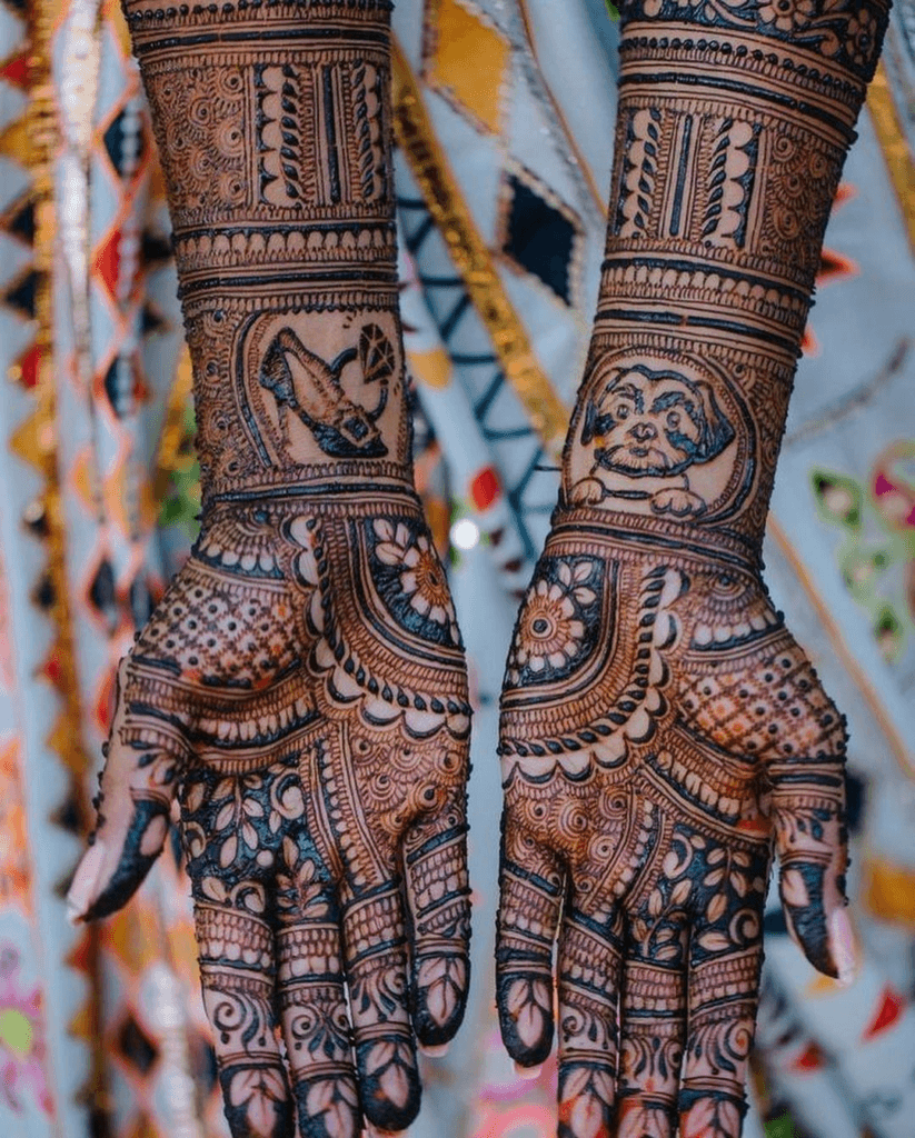 front full hand mehndi design