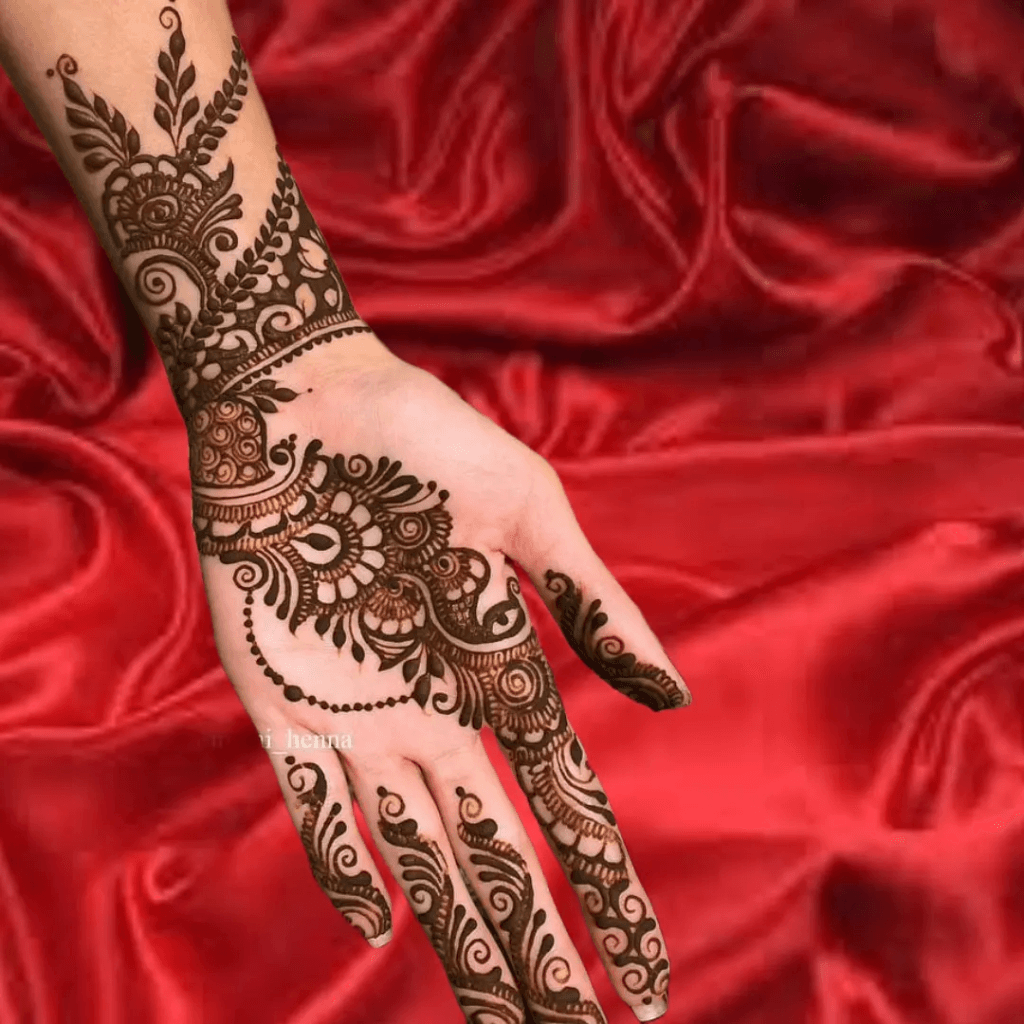 Modern Royal Front Hand Mehndi Design Gallery