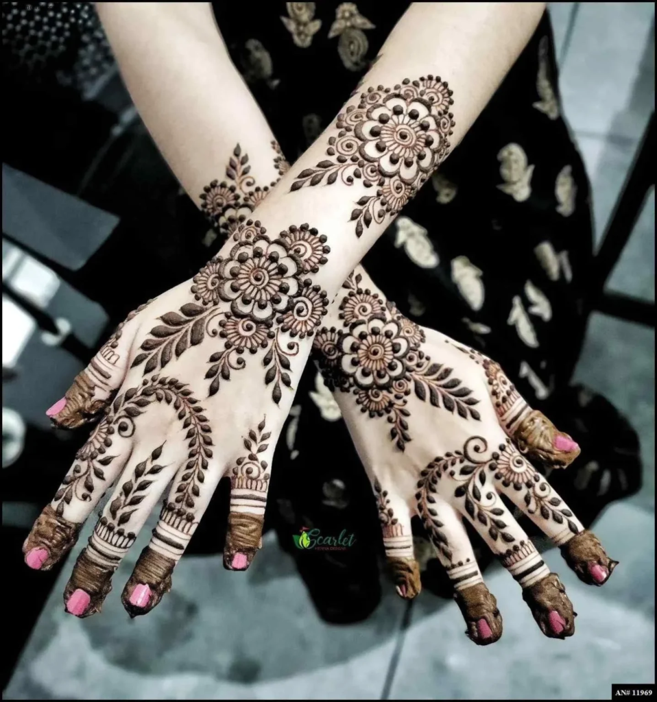 153+ Simple Flower Mehndi Design For Wedding Season