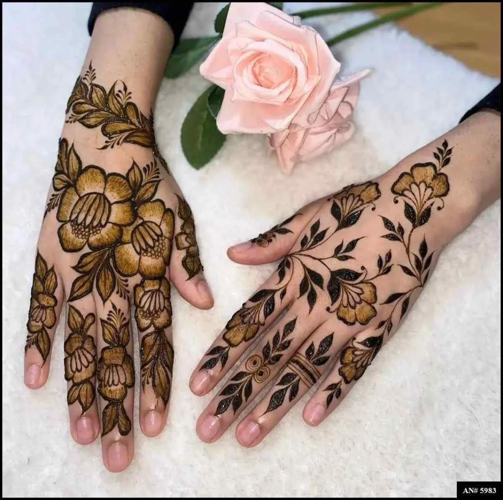 153+ Simple Flower Mehndi Design For Wedding Season