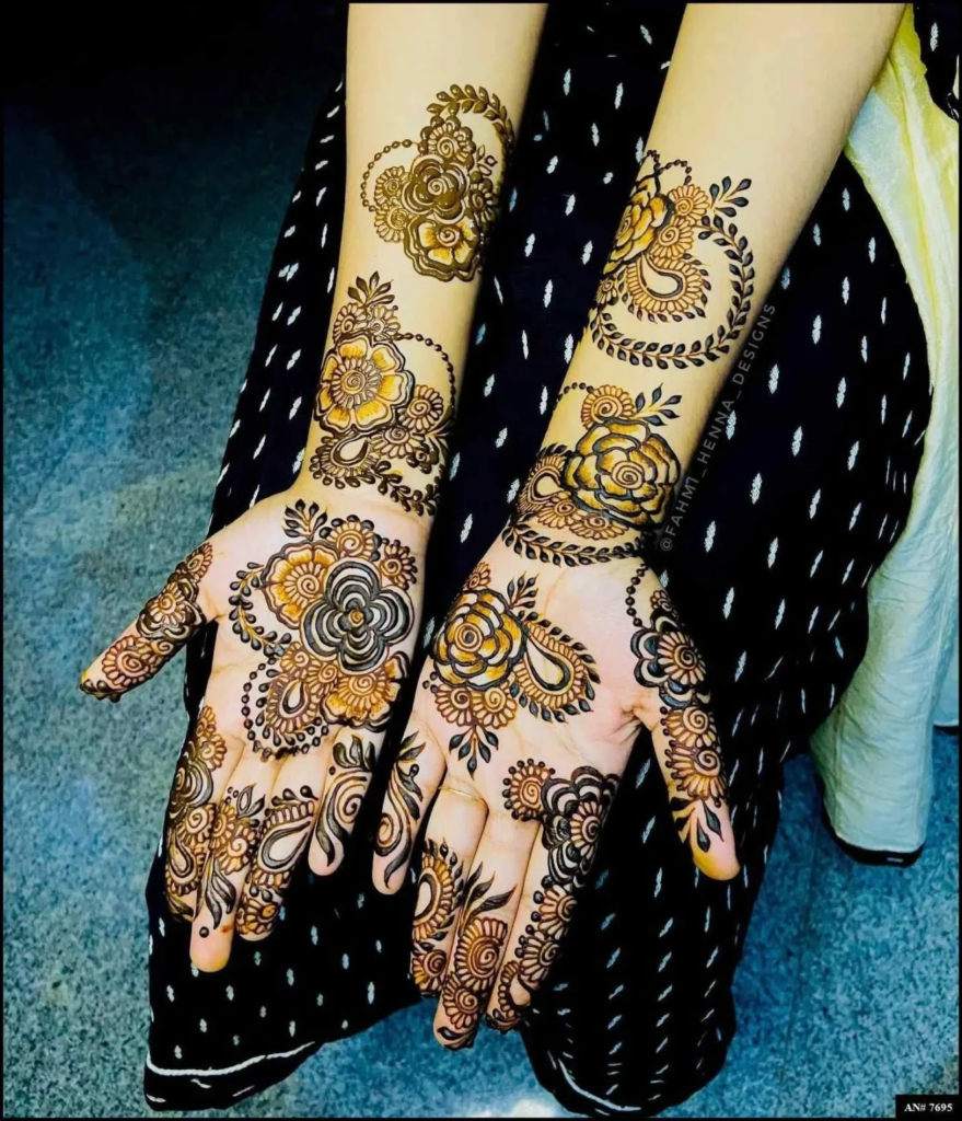 153+ Simple Flower Mehndi Design For Wedding Season