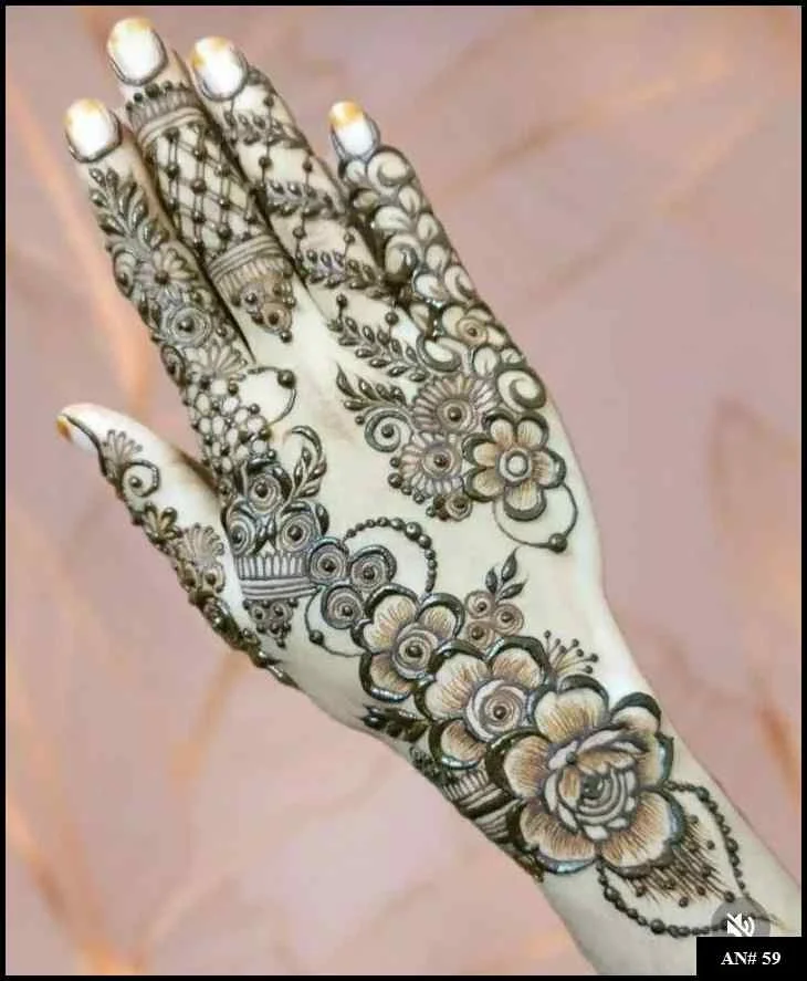 153+ Simple Flower Mehndi Design For Wedding Season