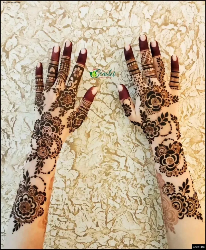 153+ Simple Flower Mehndi Design For Wedding Season