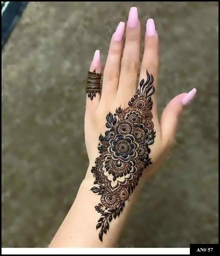 153+ Simple Flower Mehndi Design For Wedding Season