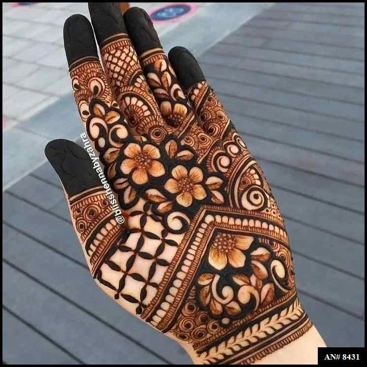 153+ Simple Flower Mehndi Design For Wedding Season