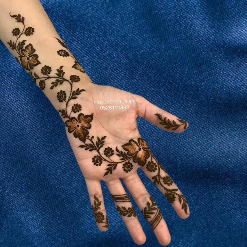 153+ Simple Flower Mehndi Design For Wedding Season