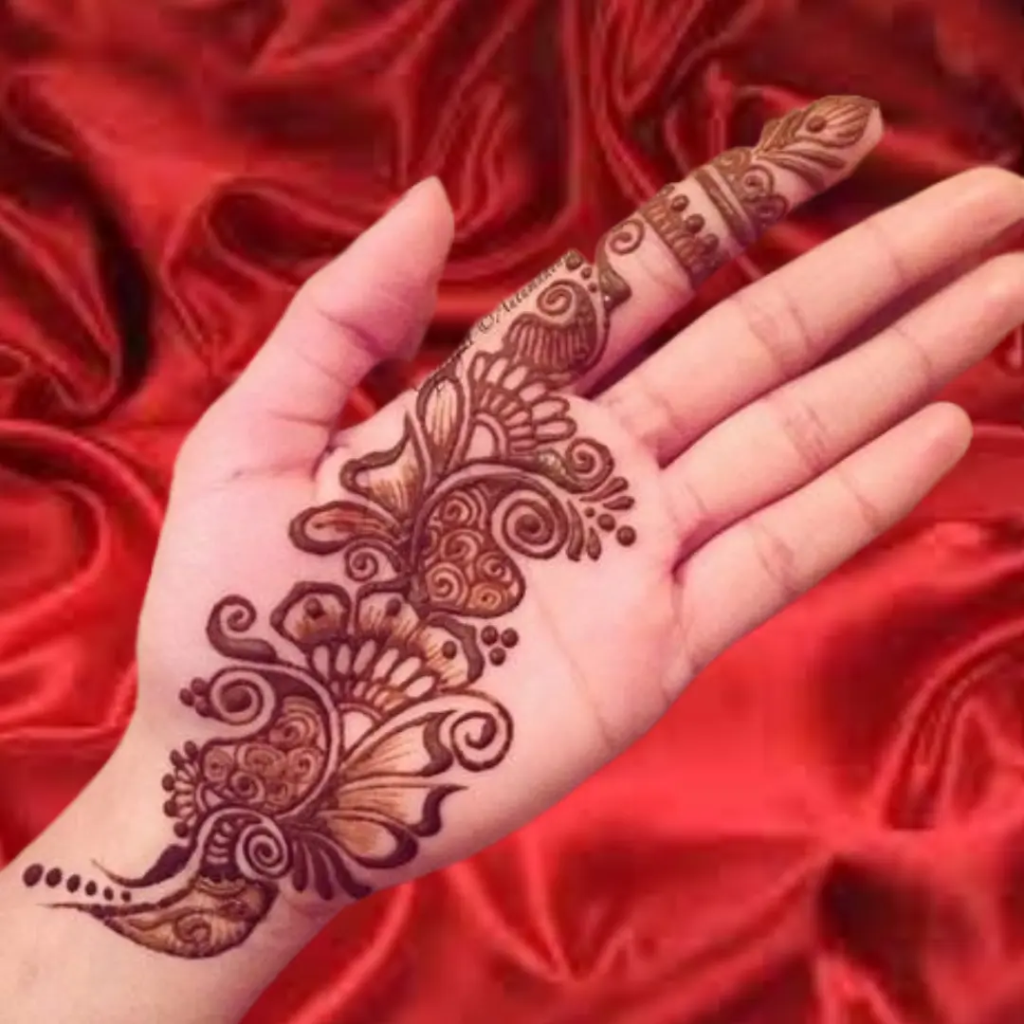 153+ Simple Flower Mehndi Design For Wedding Season