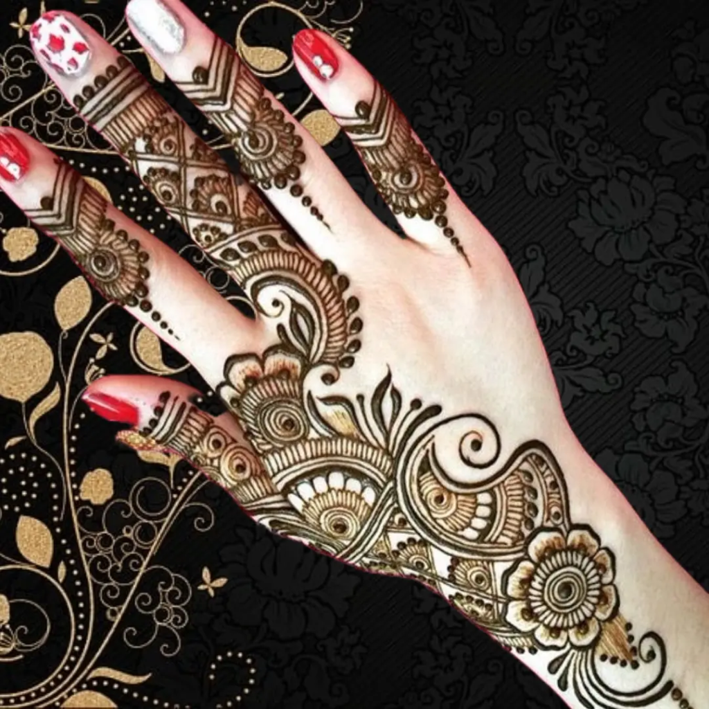 153+ Simple Flower Mehndi Design For Wedding Season