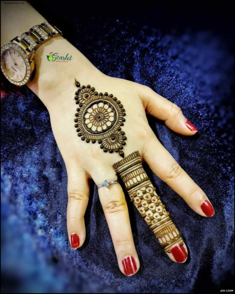 Simple Royal Finger Mehndi Designs