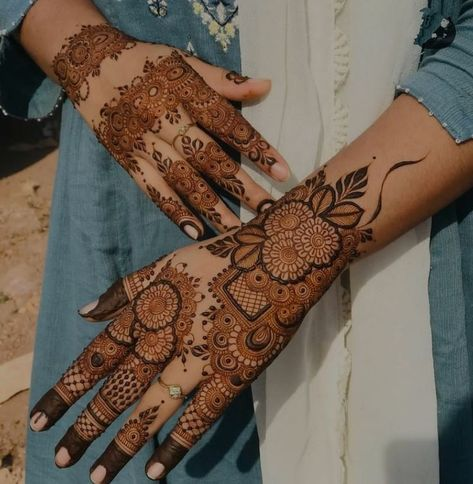 Front Full Hand Mehndi Design Gallery