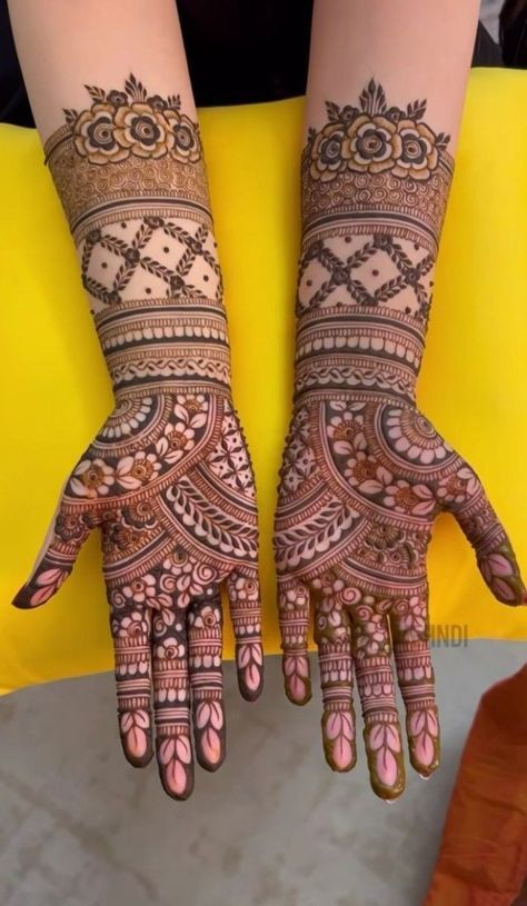 Front Full Hand Mehndi Design Gallery