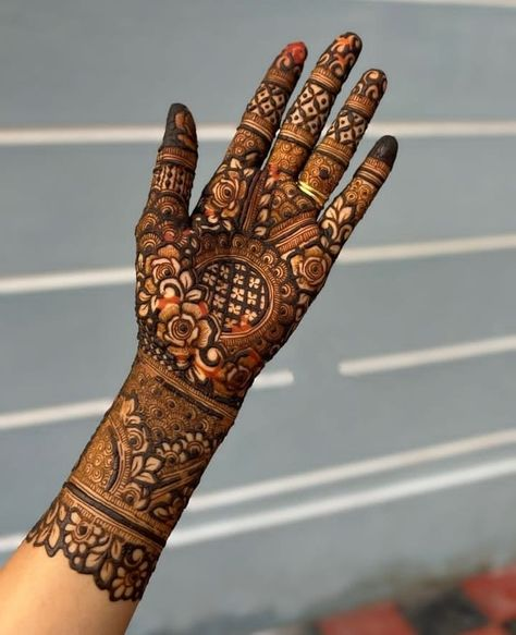 Front Full Hand Mehndi Design Gallery