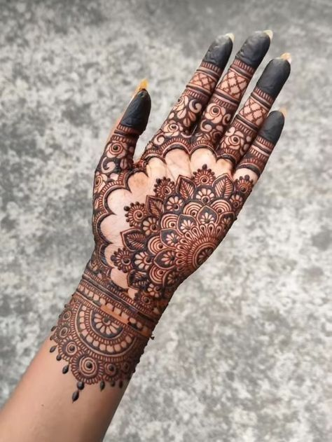 Front Full Hand Mehndi Design Gallery