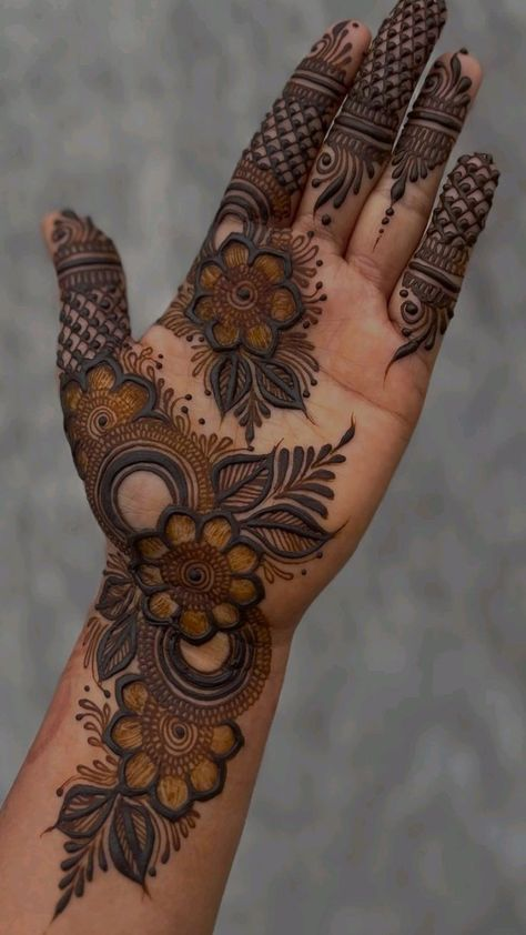 Front Full Hand Mehndi Design Gallery