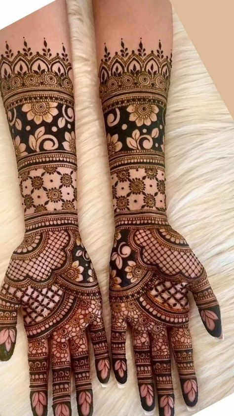 Front Full Hand Mehndi Design Gallery