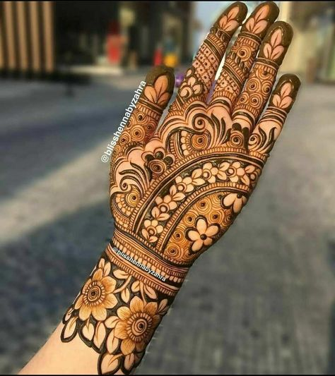 Front Full Hand Mehndi Design Gallery