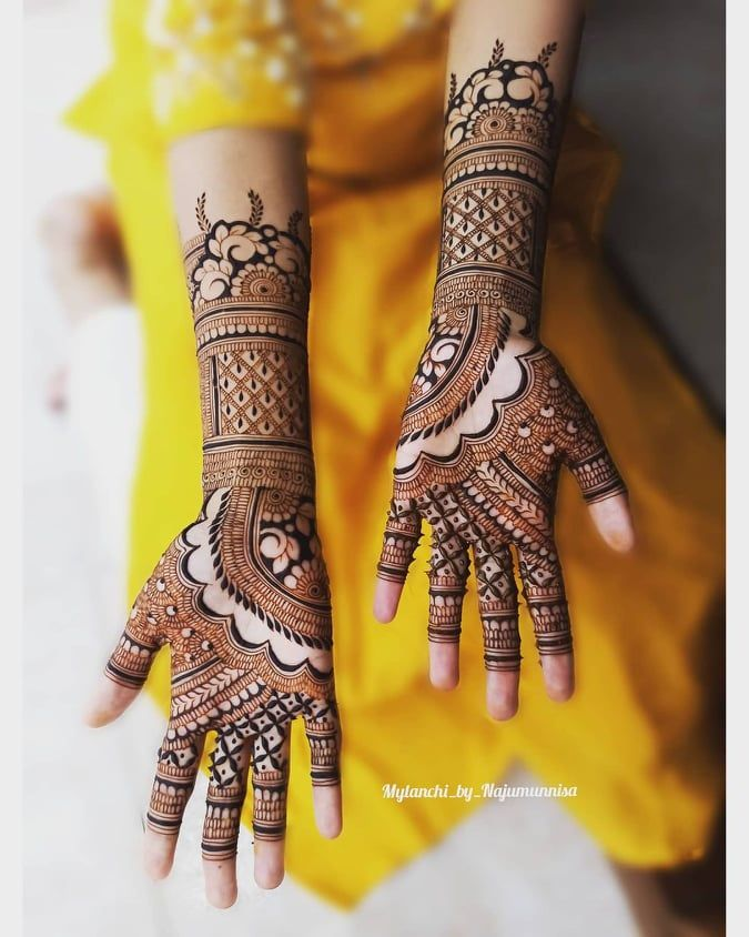 Half Hand Mehndi Design Simple Gallery