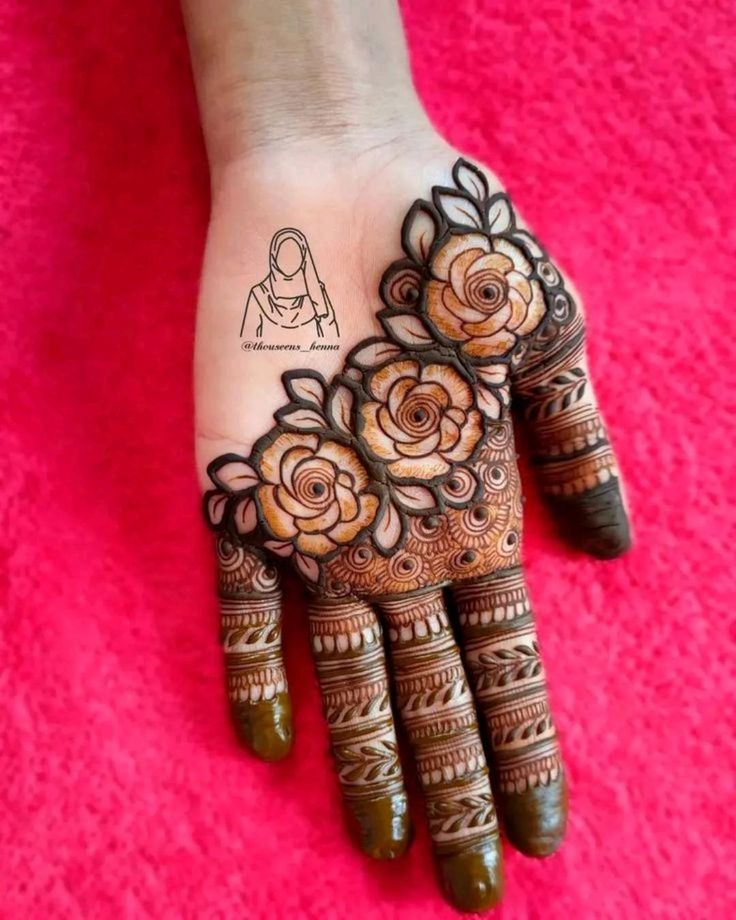 Half Hand Mehndi Design Simple Gallery