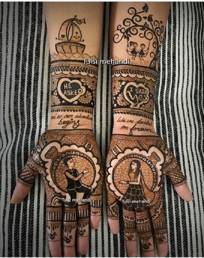 Engagement Mehndi Design