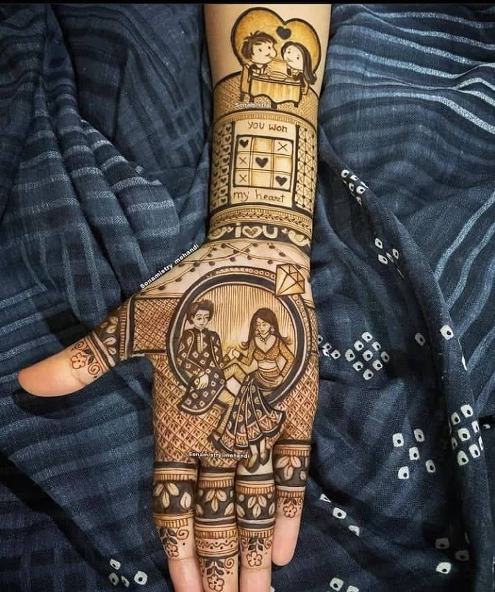 Engagement Mehndi Design