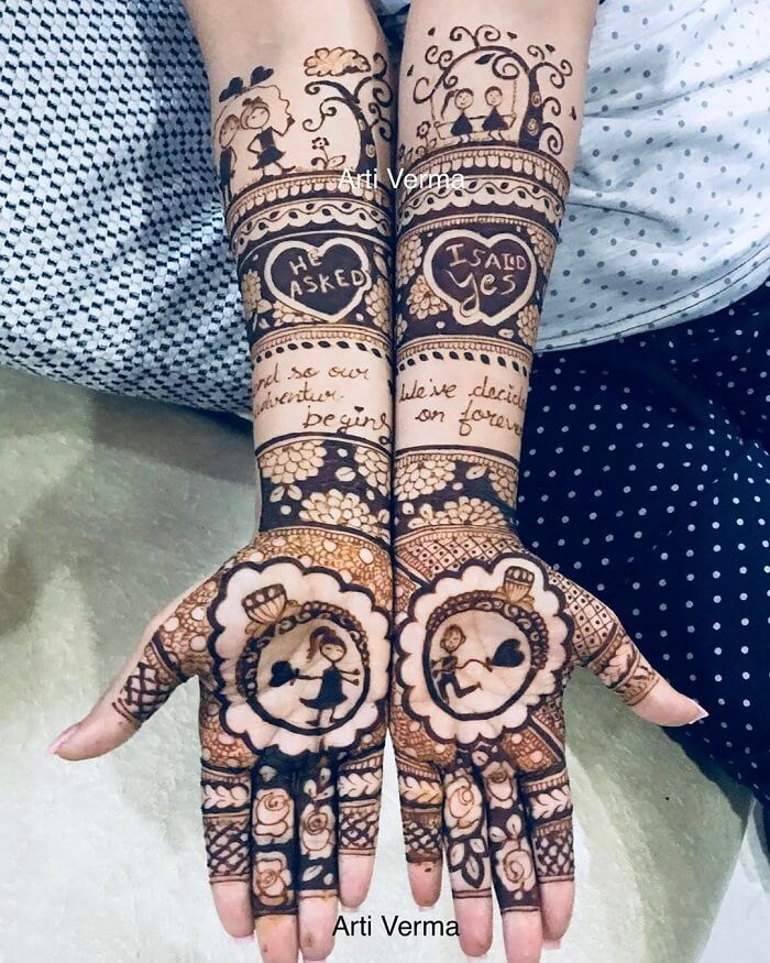 Engagement Mehndi Design