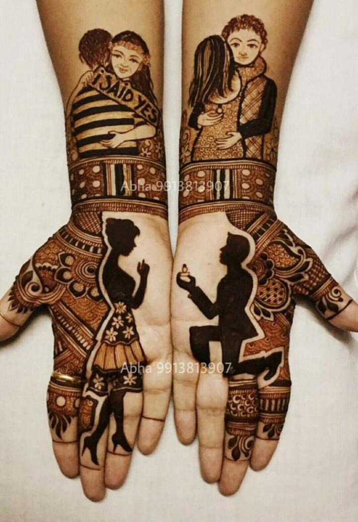 Engagement Mehndi Design